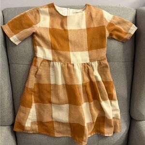 Roolee Kids Dress in Tan and Cream